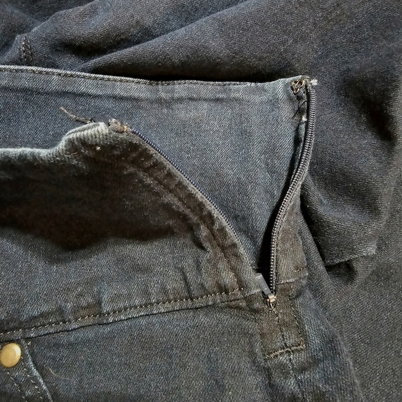 SPANX‎ Ready To Wow Jean Ankle Leggings Women's Large Blue Dark Wash High Rise - Picture 5 of 14